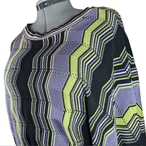 Women's Wet Paint Knit Chevron Dolman Sleeve Sweater, Size 2X - Picture 6 of 7